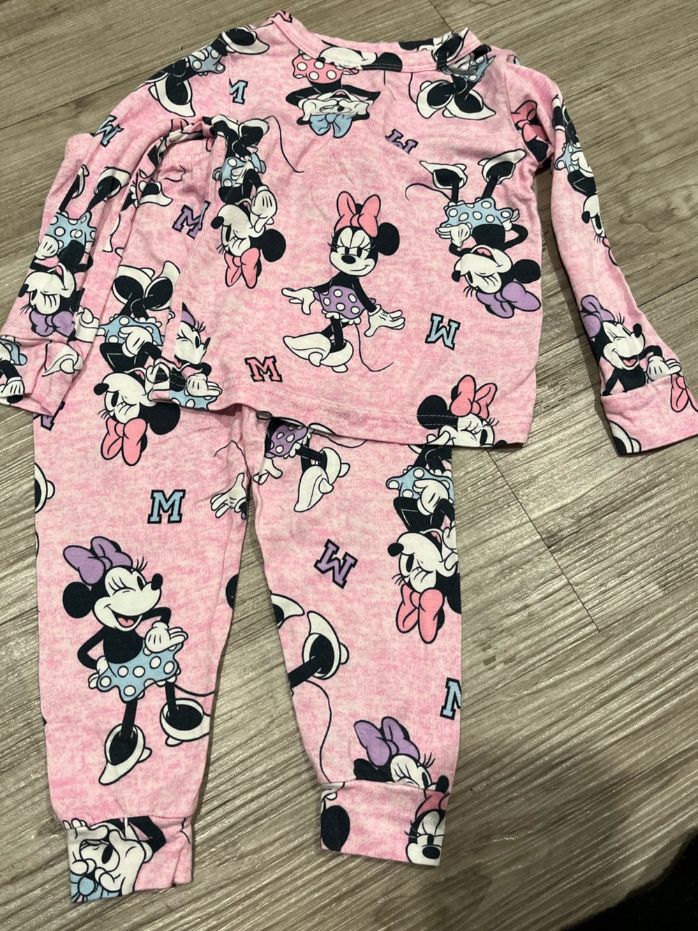 Disney Pink Minnie Mouse Two-Piece Pajama Set
